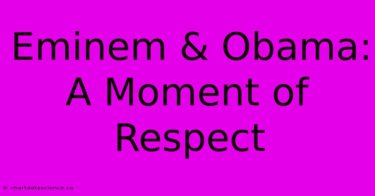 Eminem & Obama:  A Moment Of Respect 