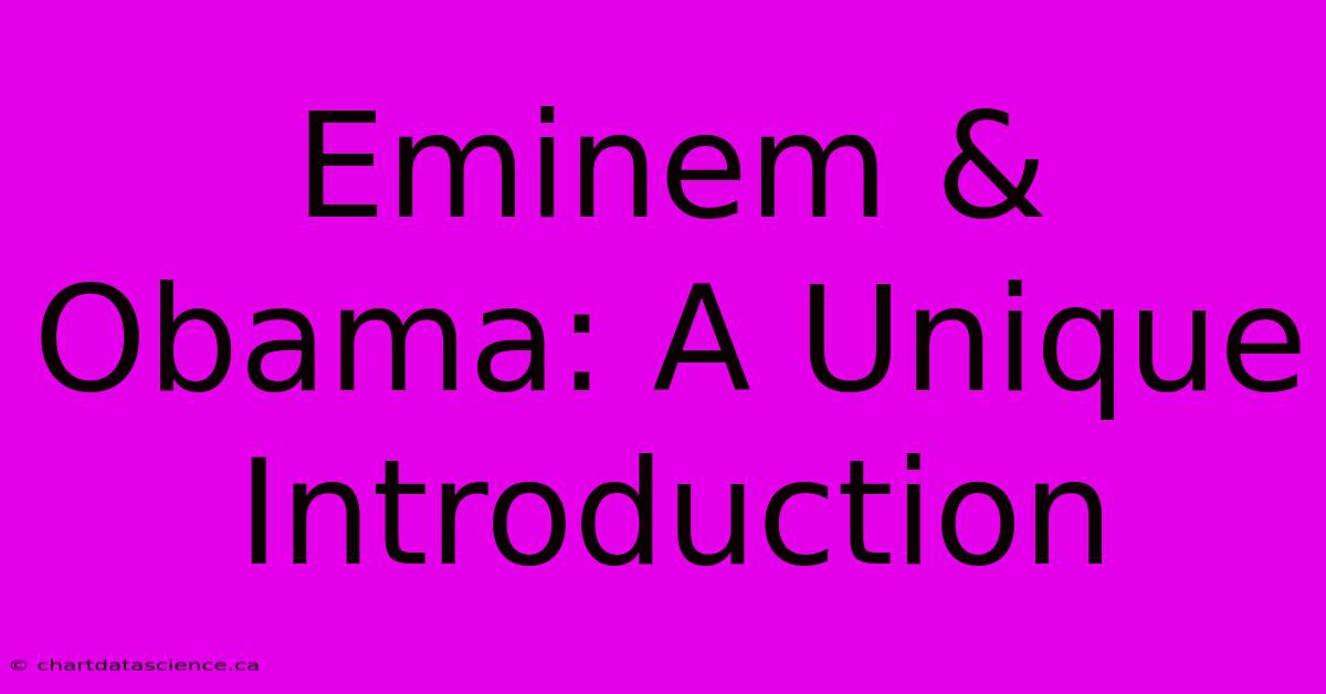 Eminem & Obama: A Unique Introduction