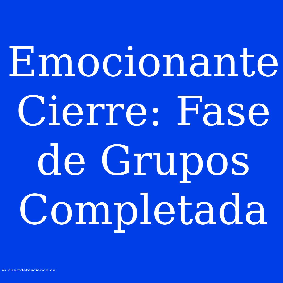 Emocionante Cierre: Fase De Grupos Completada