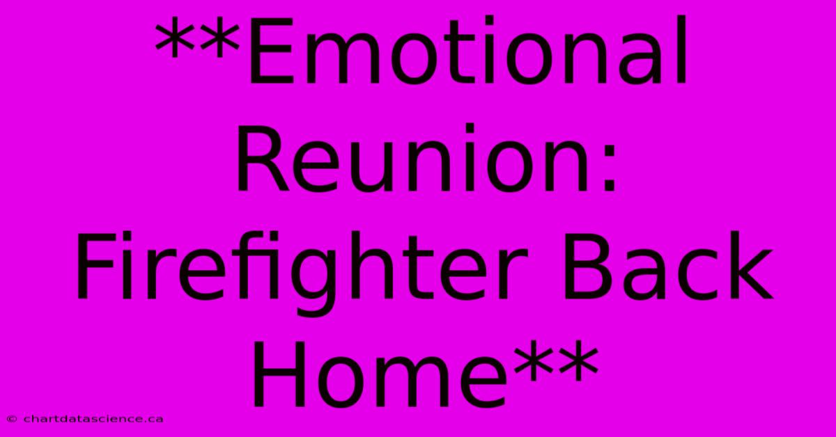 **Emotional Reunion: Firefighter Back Home**