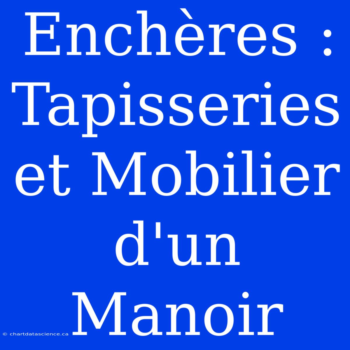 Enchères : Tapisseries Et Mobilier D'un Manoir