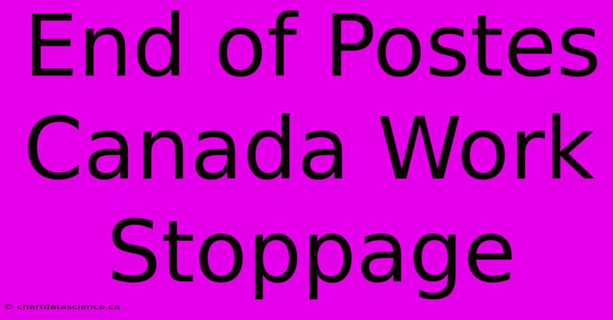 End Of Postes Canada Work Stoppage