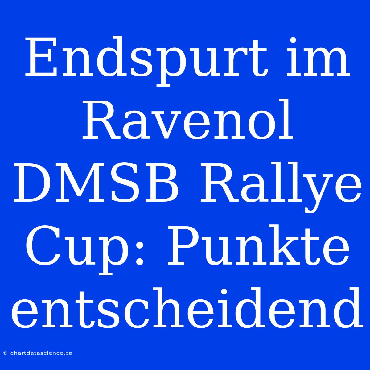 Endspurt Im Ravenol DMSB Rallye Cup: Punkte Entscheidend