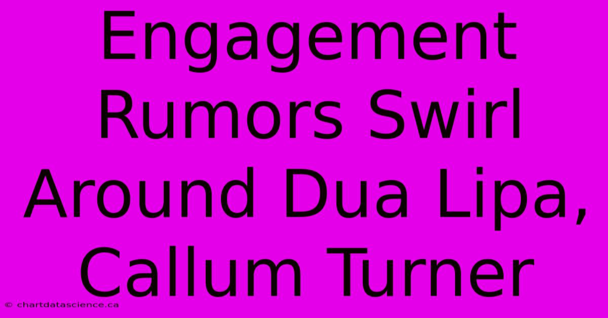 Engagement Rumors Swirl Around Dua Lipa, Callum Turner