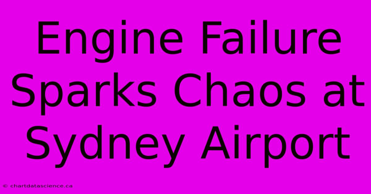 Engine Failure Sparks Chaos At Sydney Airport 