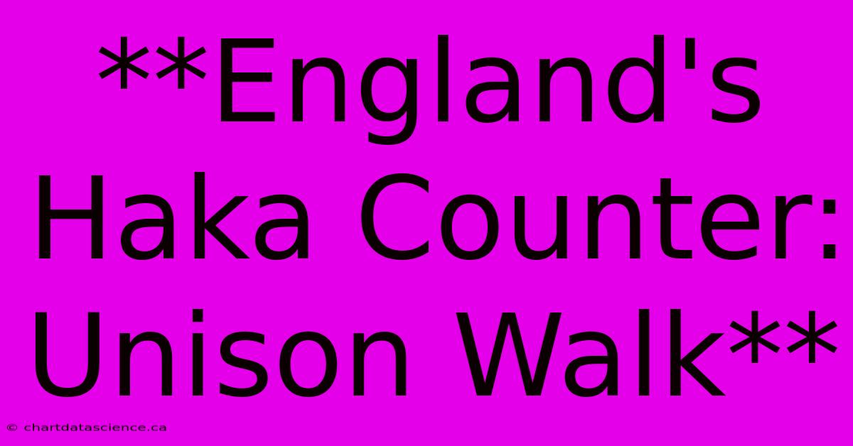 **England's Haka Counter: Unison Walk**