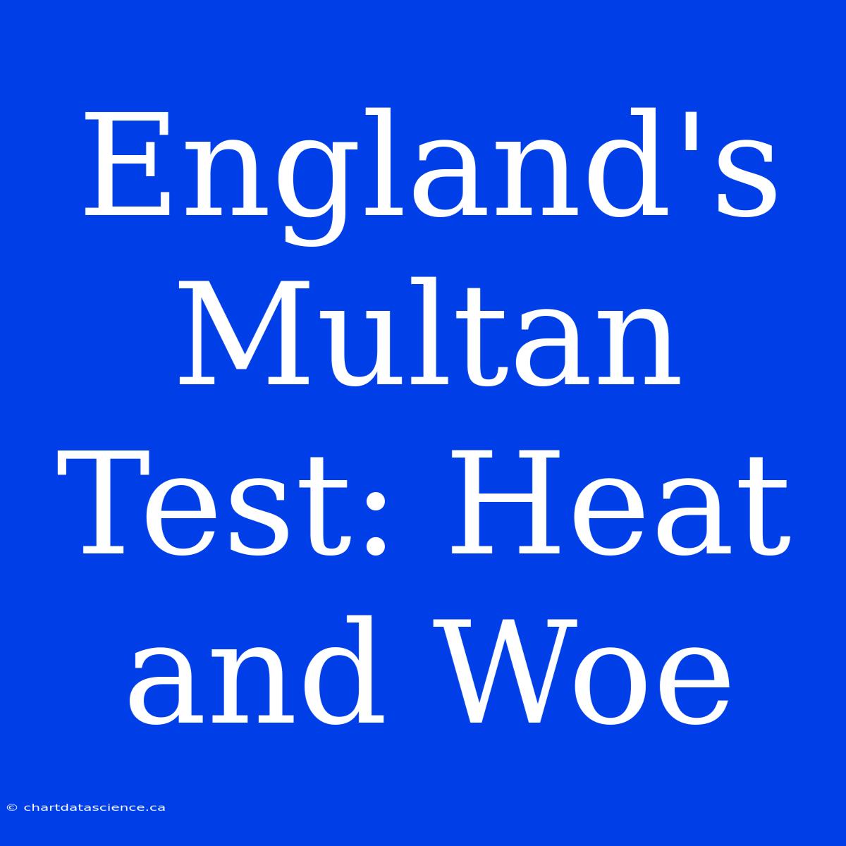 England's Multan Test: Heat And Woe