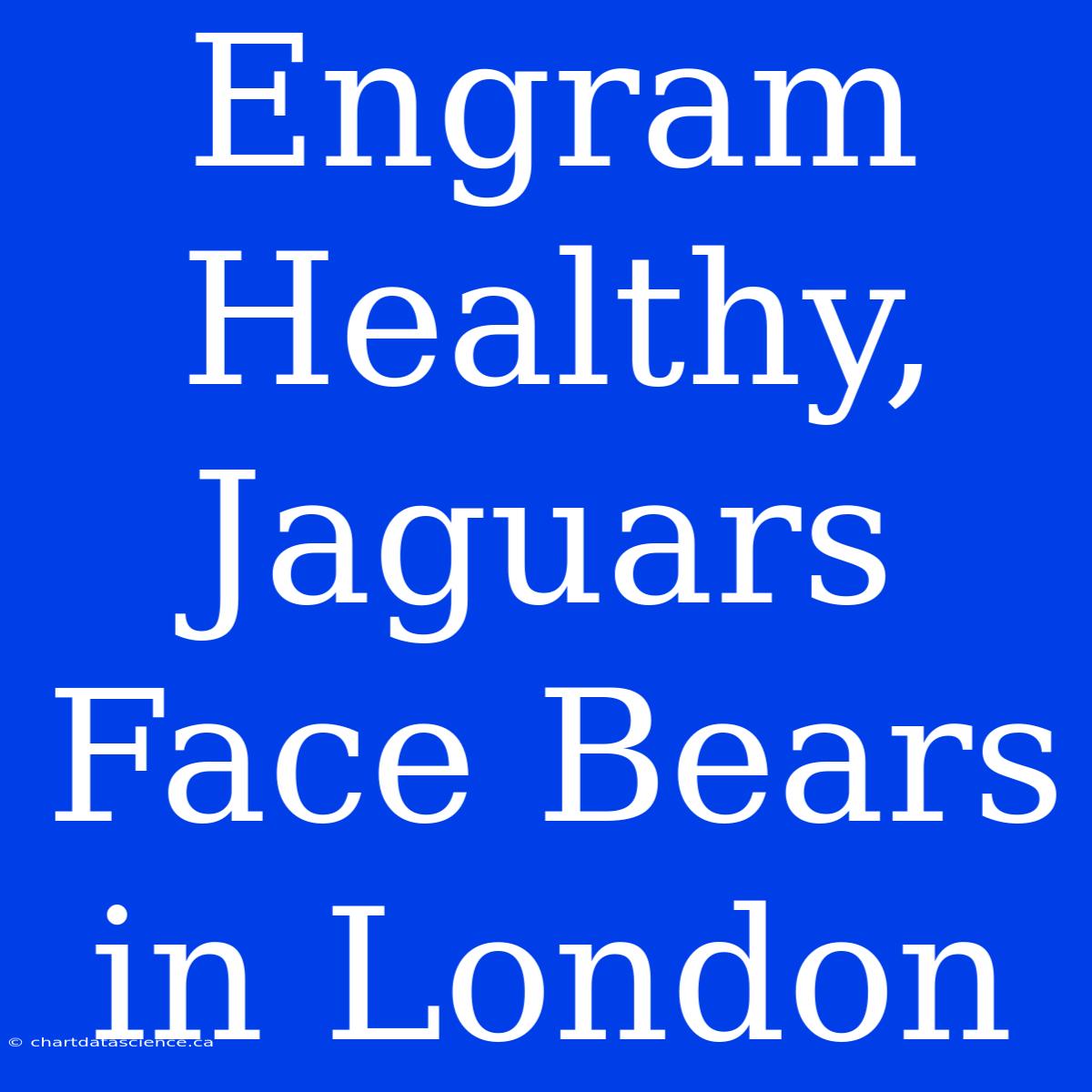 Engram Healthy, Jaguars Face Bears In London