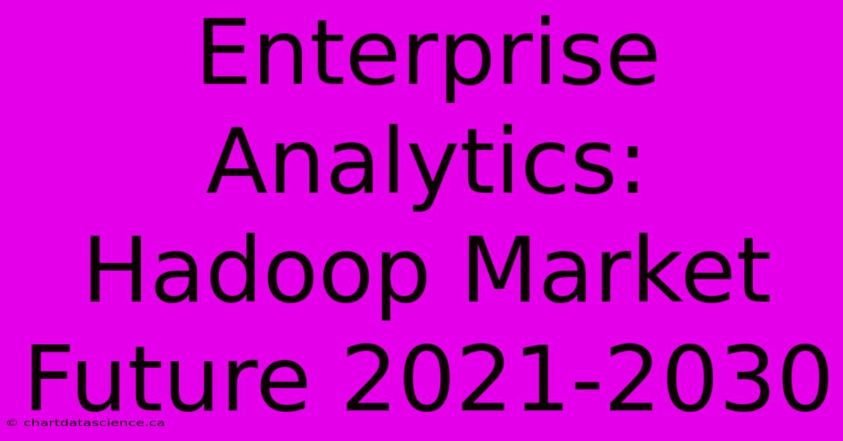 Enterprise Analytics: Hadoop Market Future 2021-2030