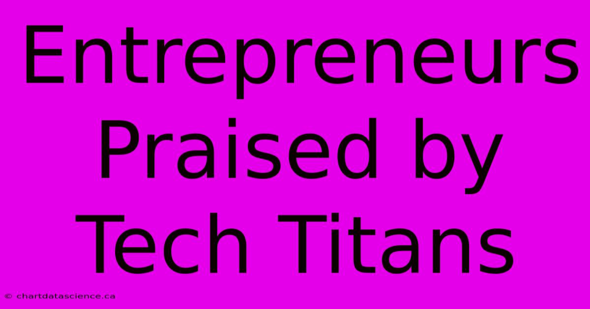 Entrepreneurs Praised By Tech Titans 