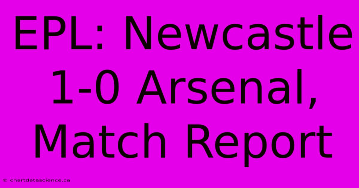 EPL: Newcastle 1-0 Arsenal, Match Report