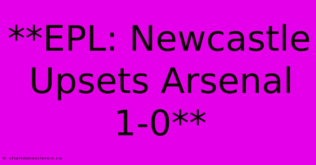 **EPL: Newcastle Upsets Arsenal 1-0**