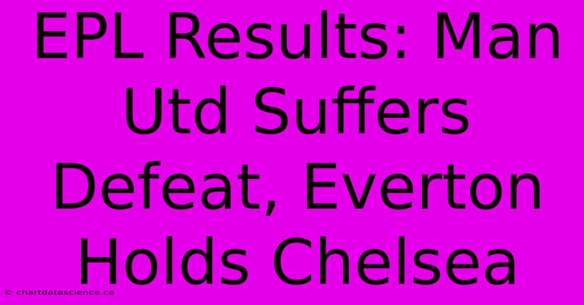 EPL Results: Man Utd Suffers Defeat, Everton Holds Chelsea