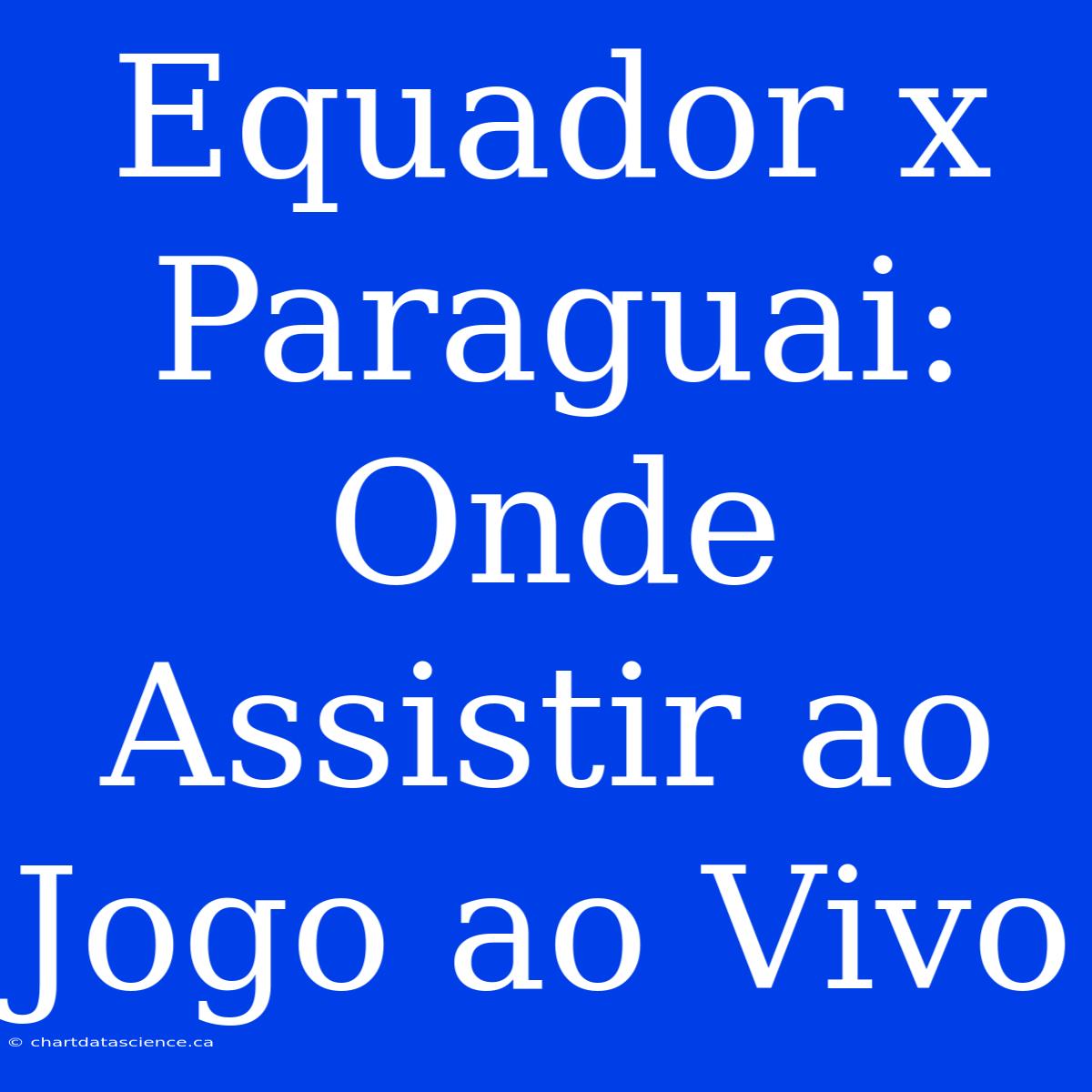 Equador X Paraguai: Onde Assistir Ao Jogo Ao Vivo