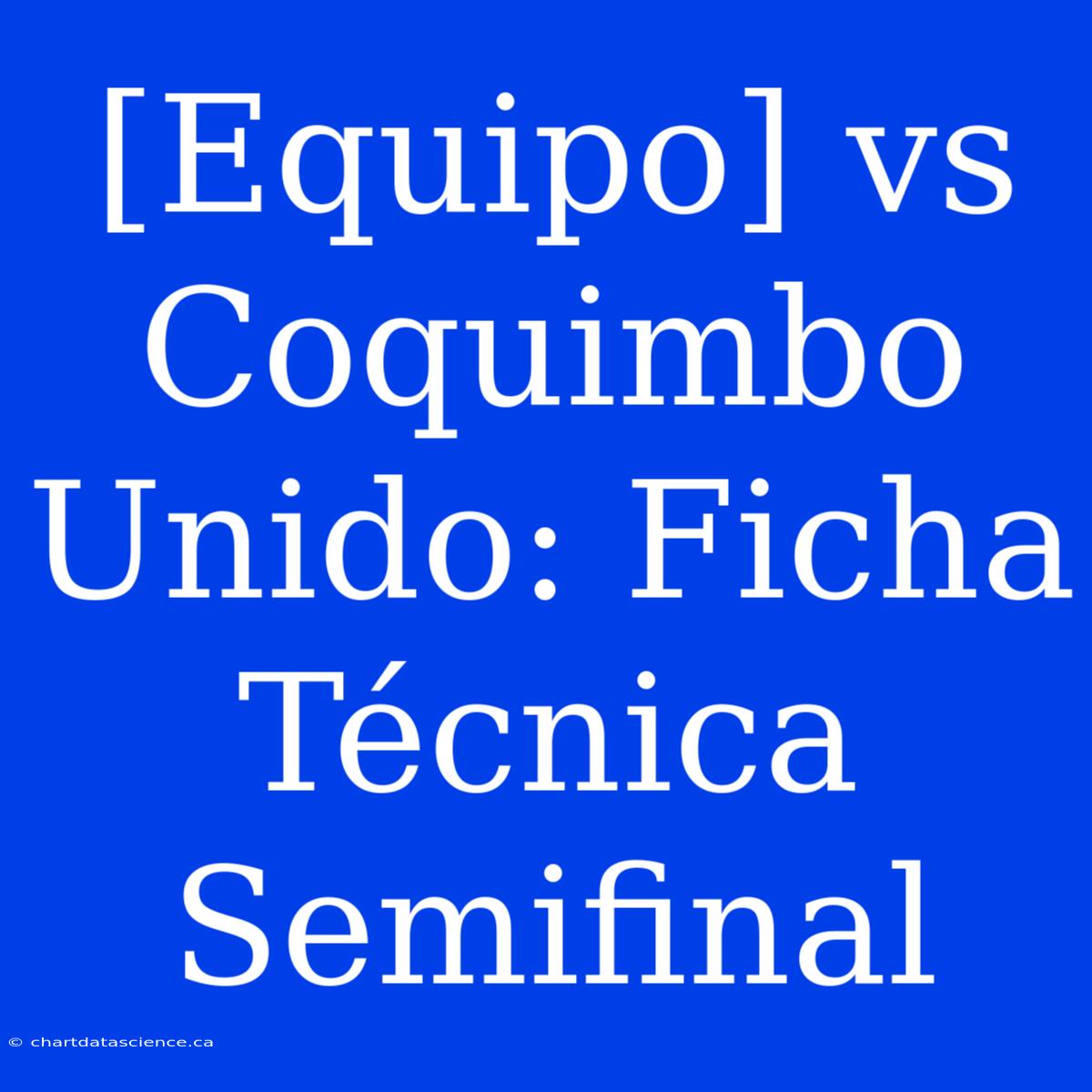 [Equipo] Vs Coquimbo Unido: Ficha Técnica Semifinal