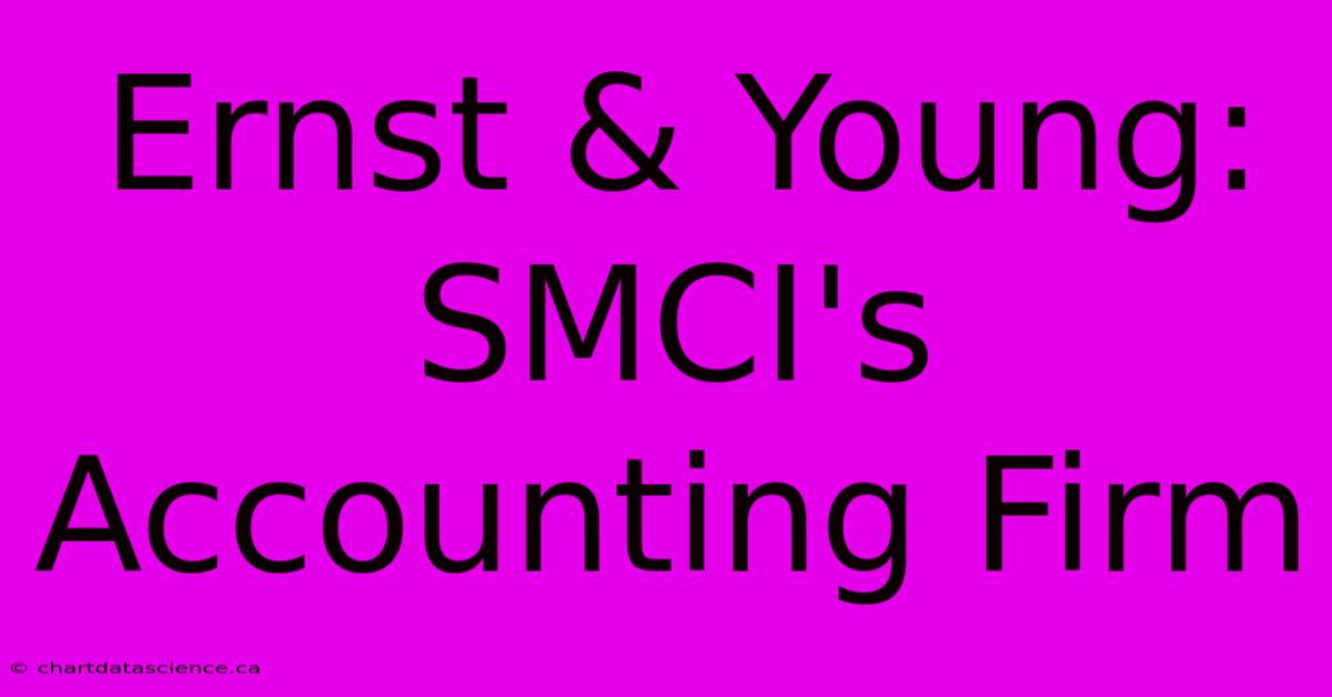 Ernst & Young: SMCI's Accounting Firm 