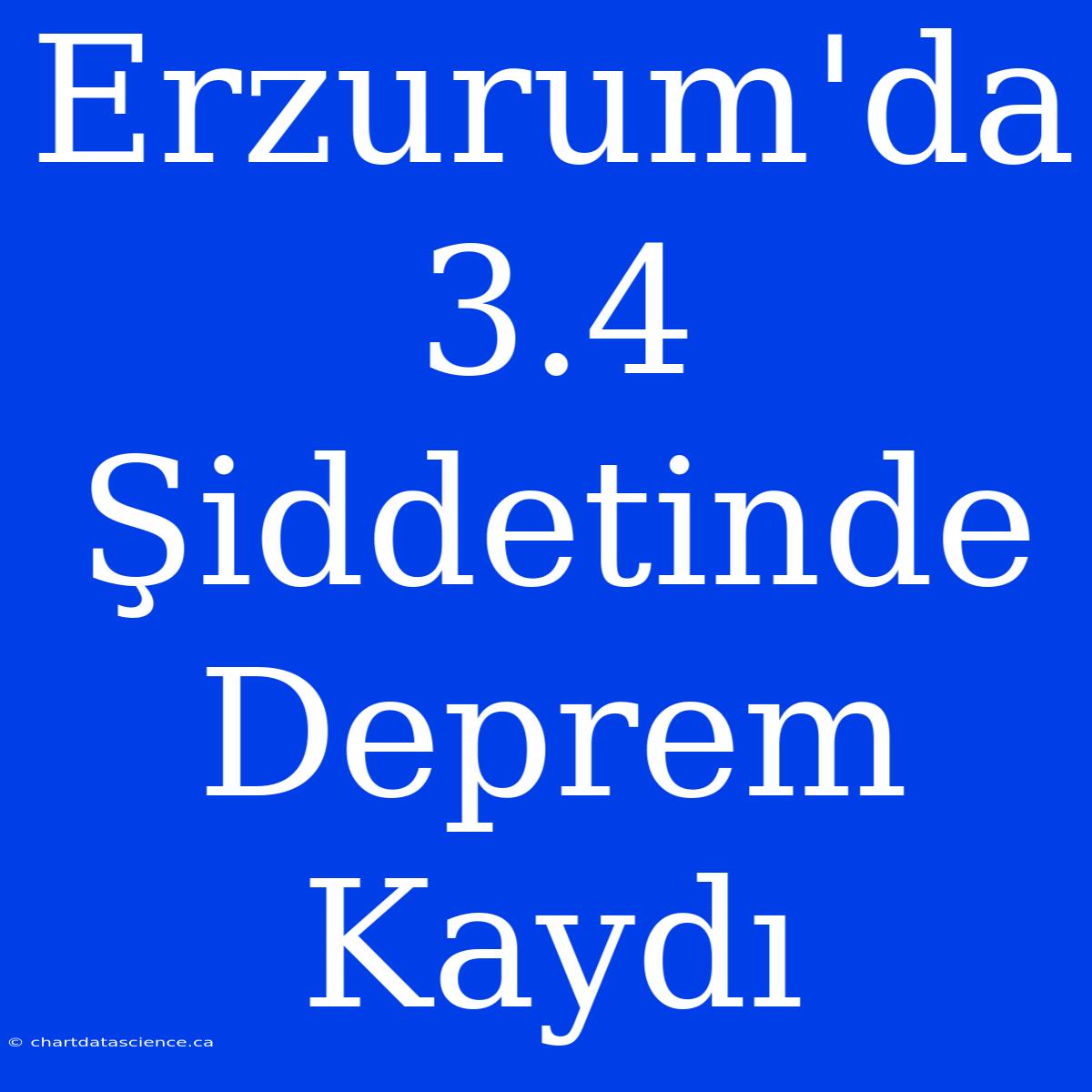 Erzurum'da 3.4 Şiddetinde Deprem Kaydı