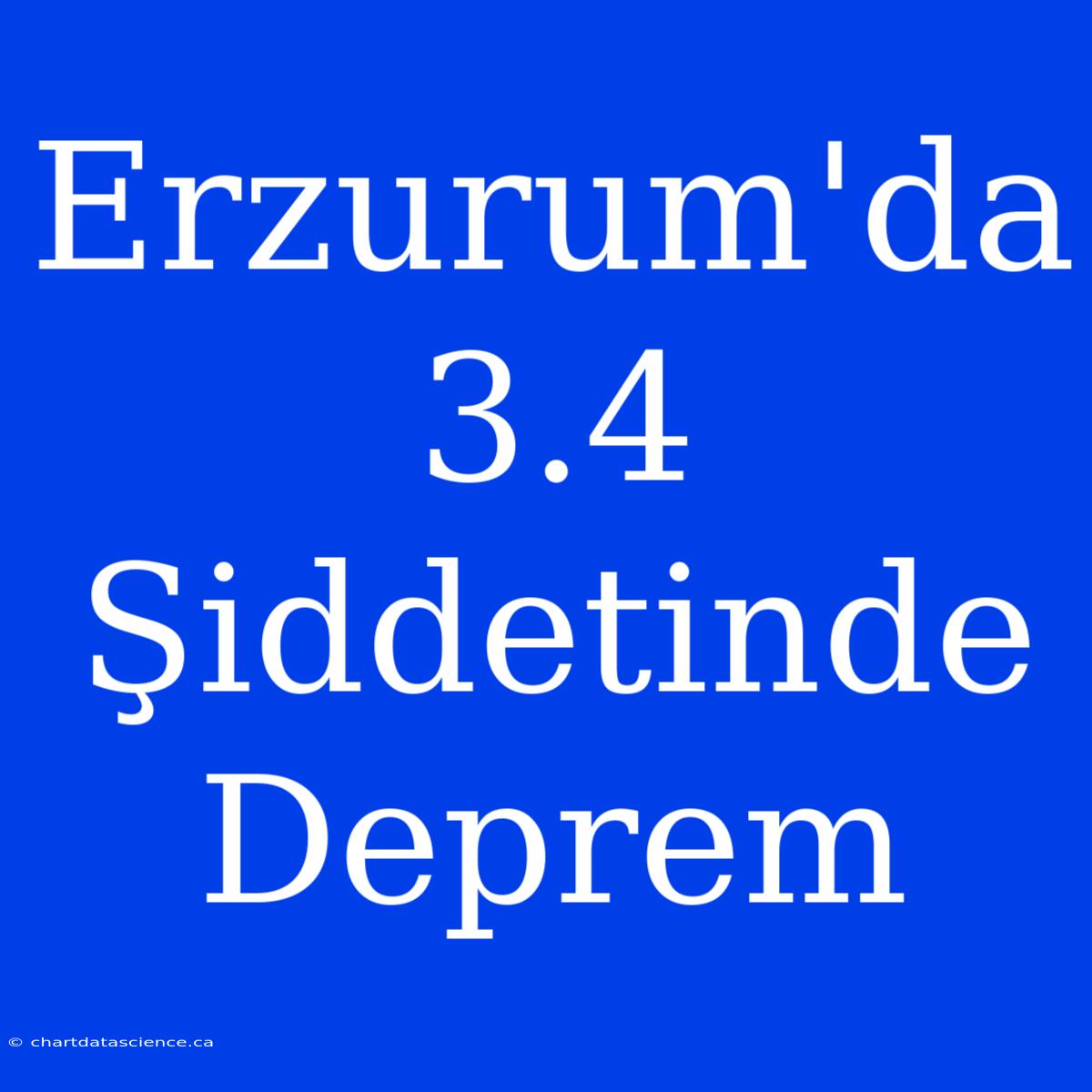 Erzurum'da 3.4 Şiddetinde Deprem