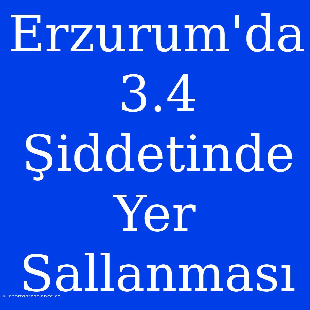 Erzurum'da 3.4 Şiddetinde Yer Sallanması