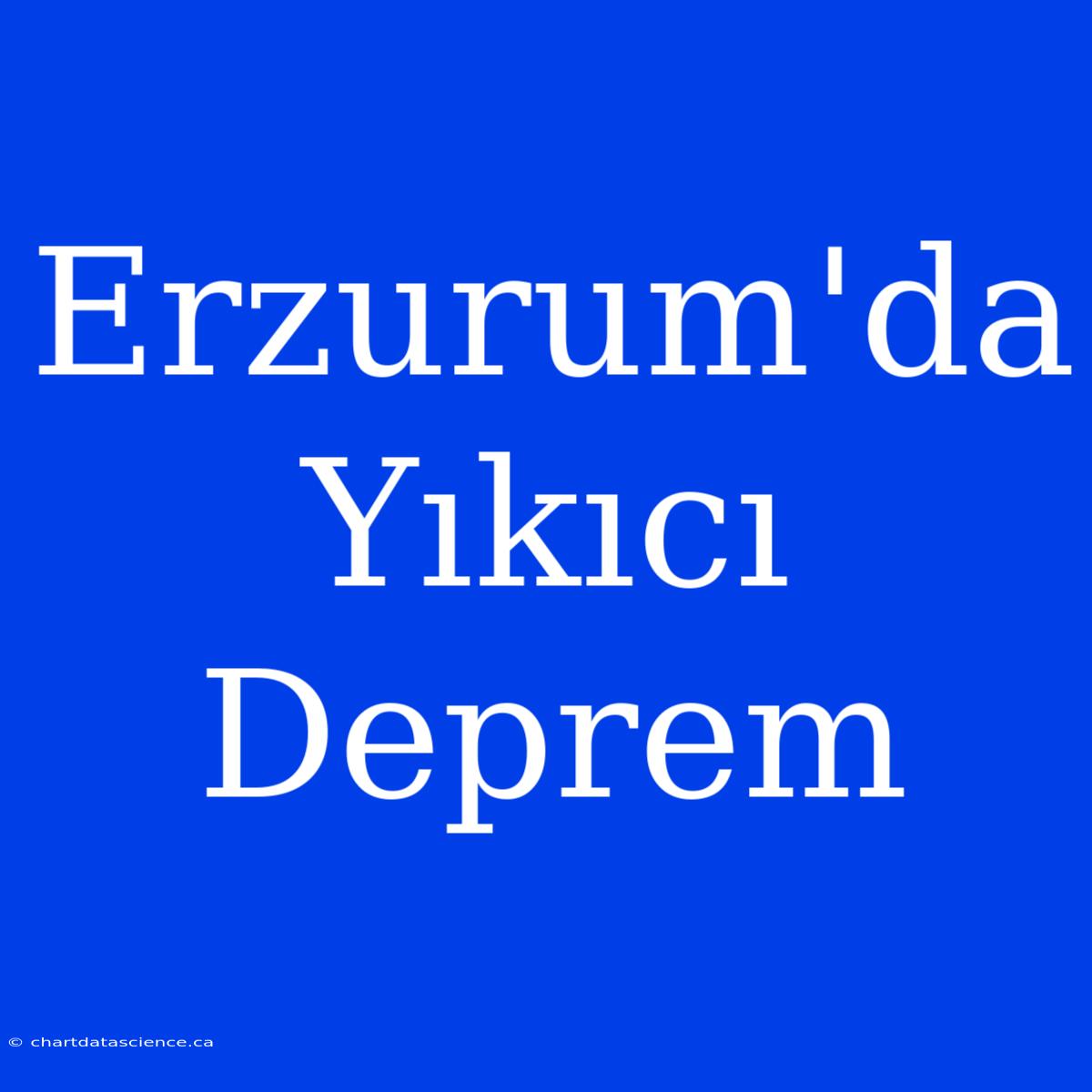 Erzurum'da Yıkıcı Deprem