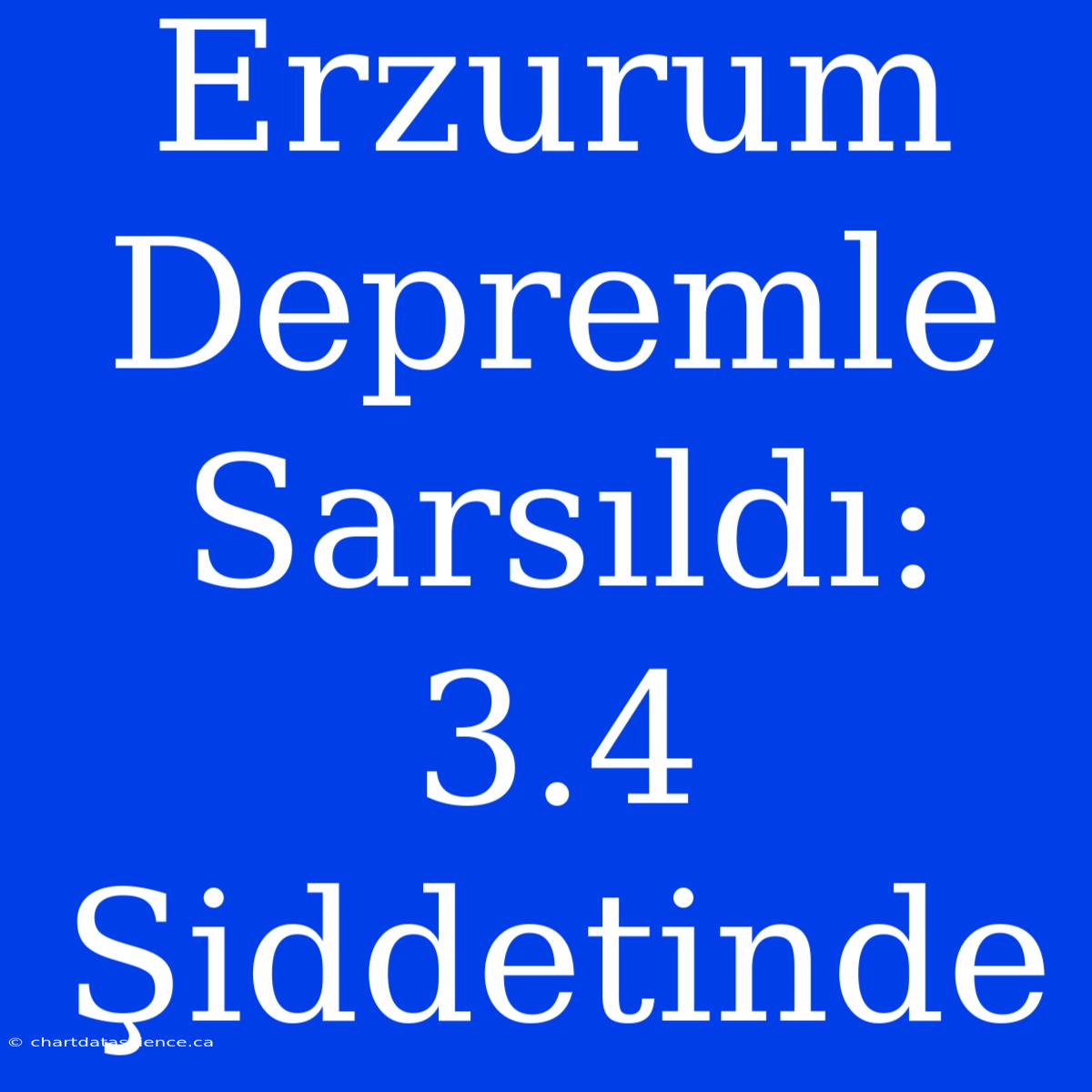 Erzurum Depremle Sarsıldı: 3.4 Şiddetinde