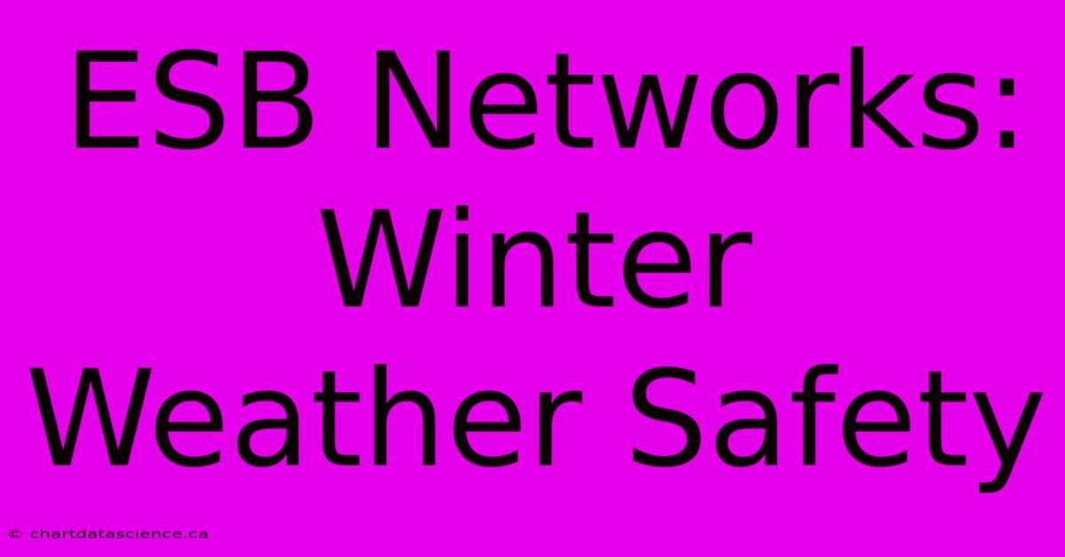 ESB Networks: Winter Weather Safety