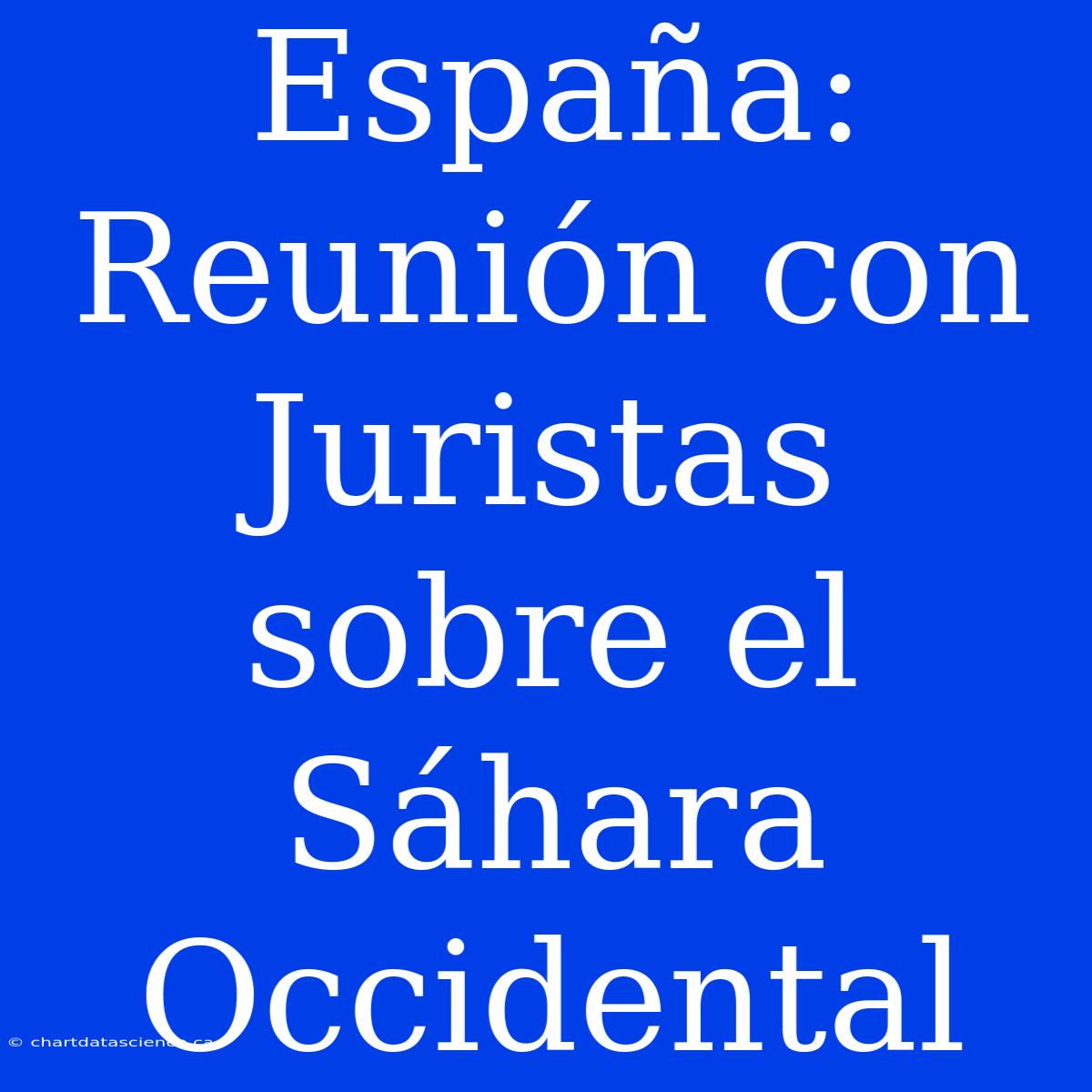 España: Reunión Con Juristas Sobre El Sáhara Occidental