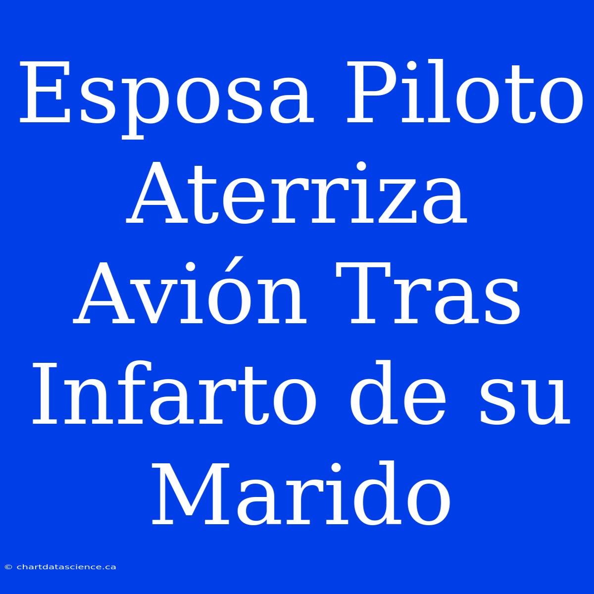 Esposa Piloto Aterriza Avión Tras Infarto De Su Marido