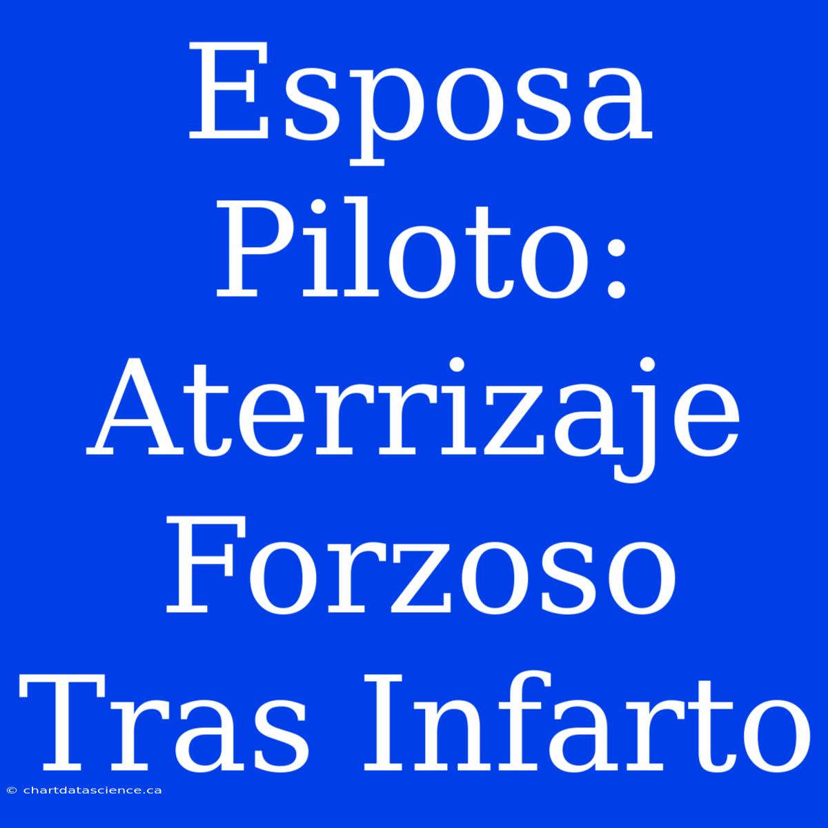 Esposa Piloto: Aterrizaje Forzoso Tras Infarto