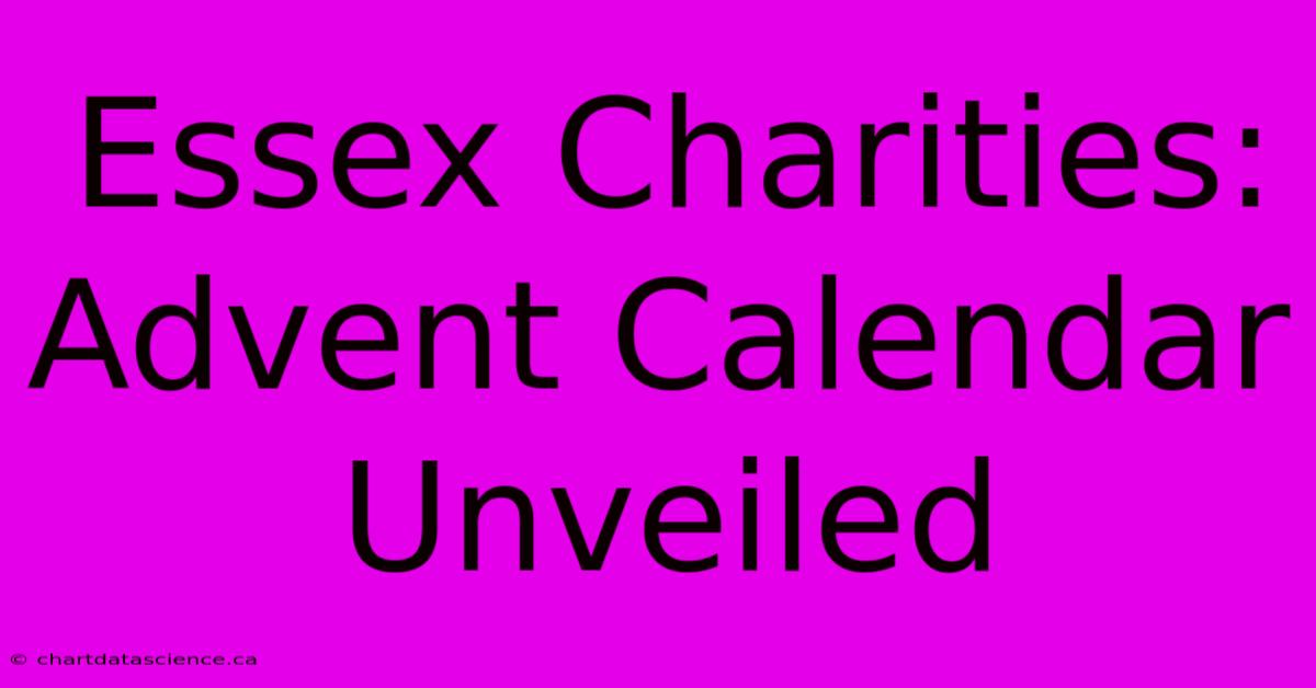 Essex Charities: Advent Calendar Unveiled