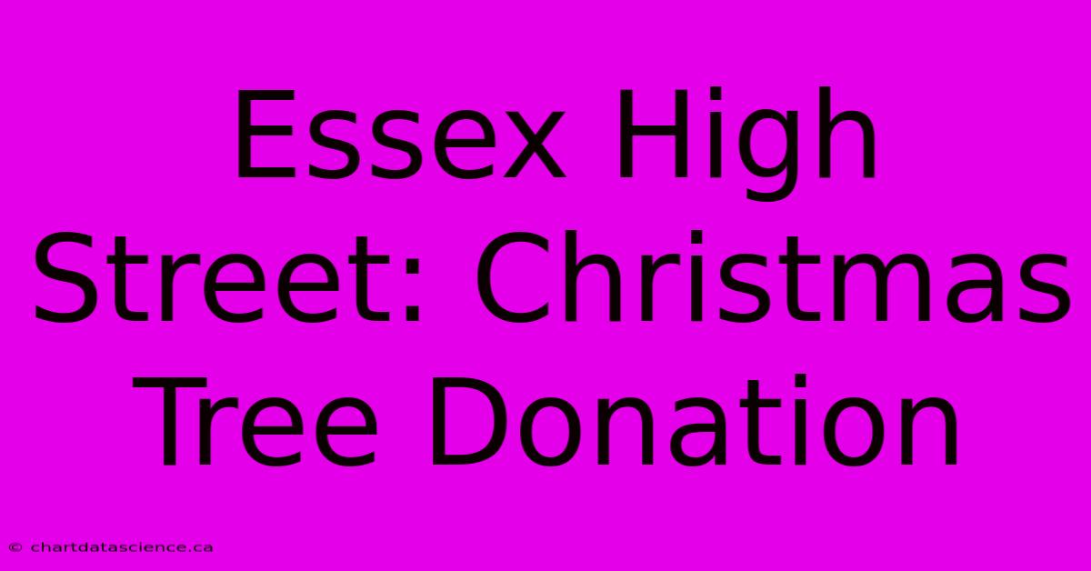 Essex High Street: Christmas Tree Donation