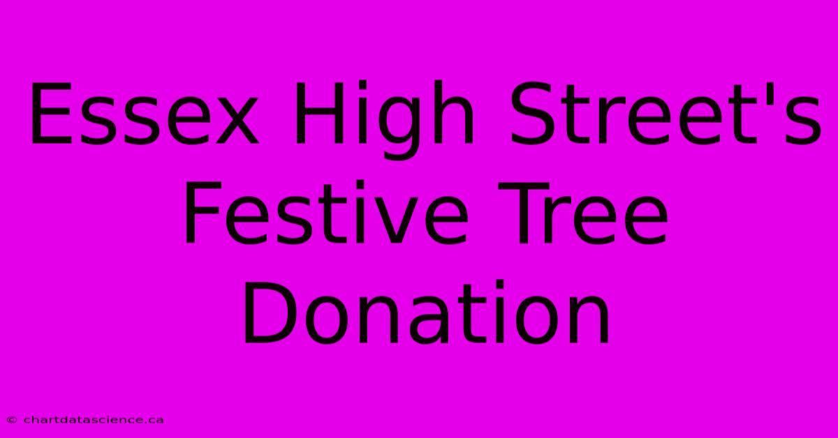 Essex High Street's Festive Tree Donation