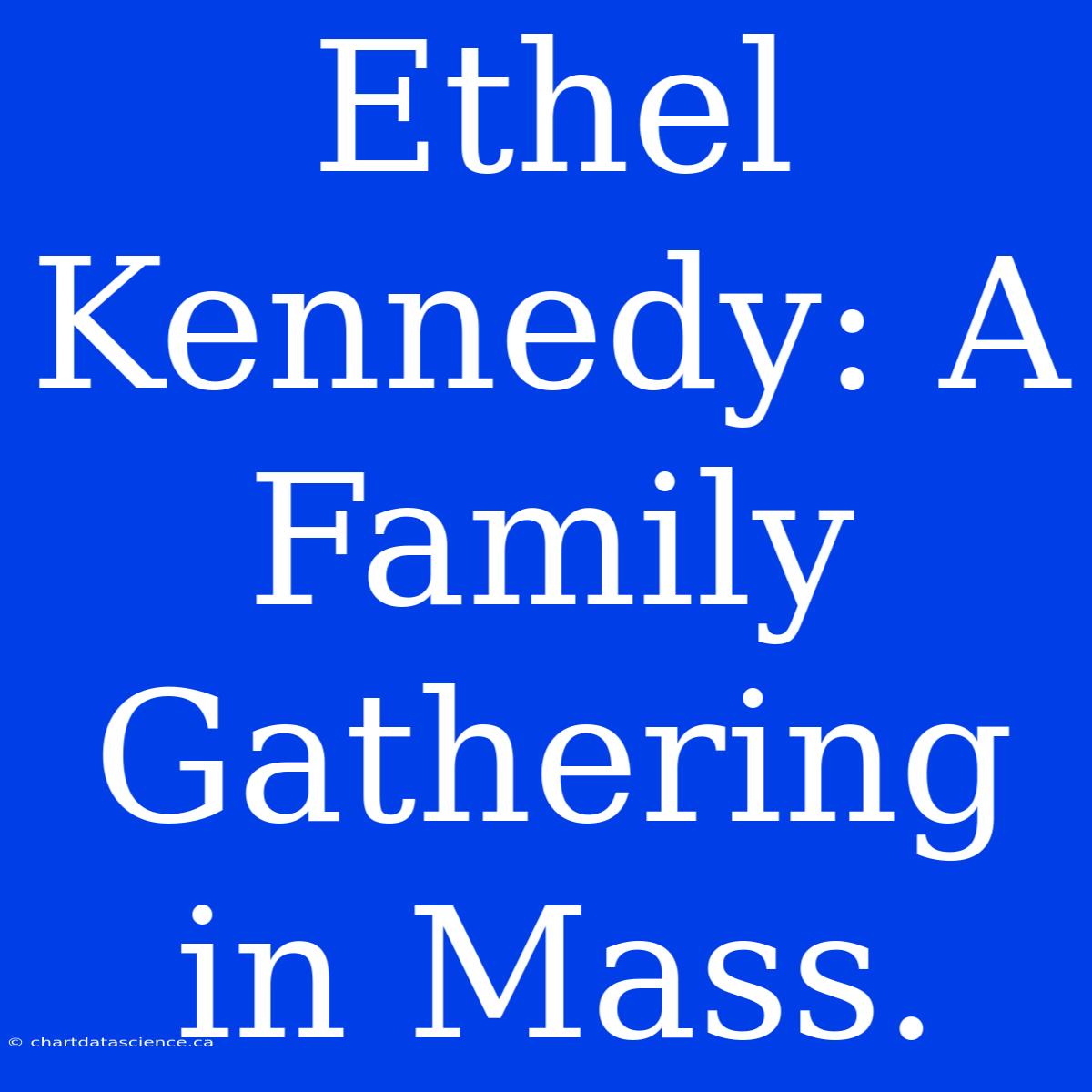 Ethel Kennedy: A Family Gathering In Mass.