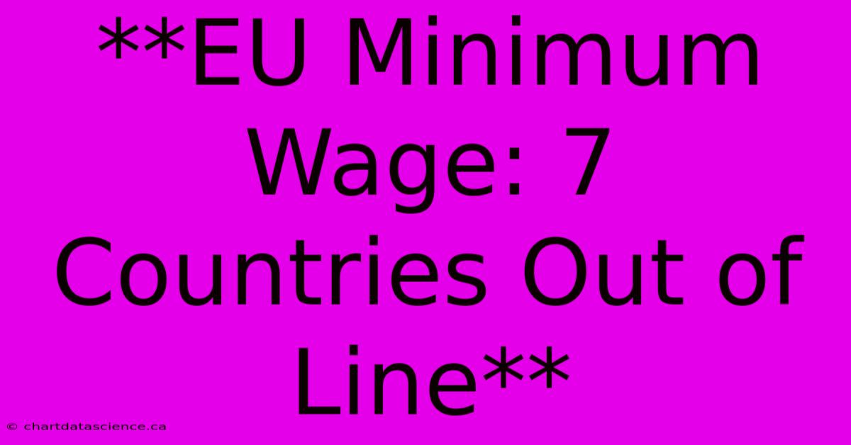 **EU Minimum Wage: 7 Countries Out Of Line**