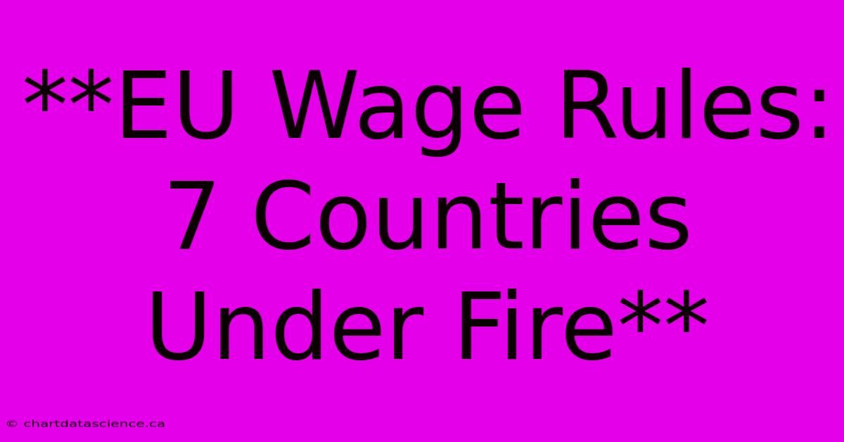 **EU Wage Rules: 7 Countries Under Fire**