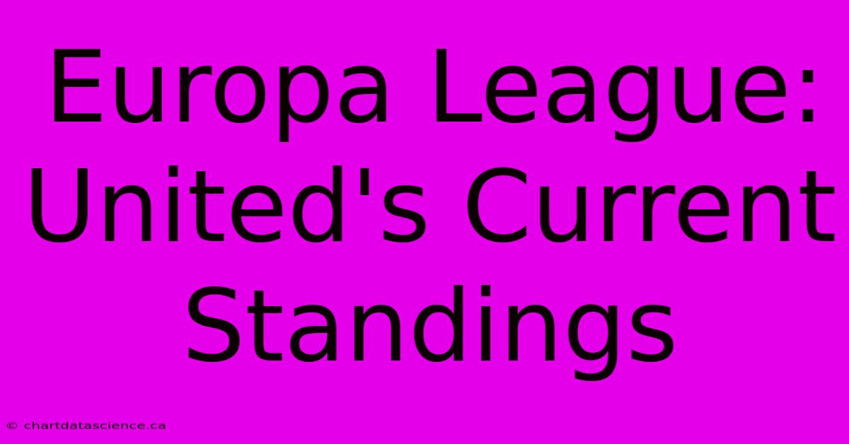 Europa League: United's Current Standings