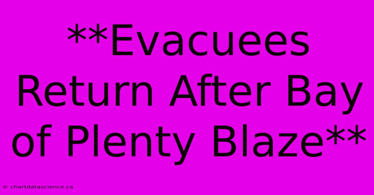 **Evacuees Return After Bay Of Plenty Blaze**