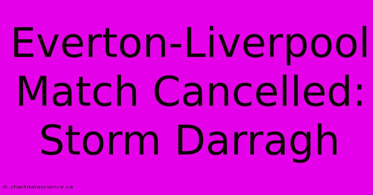 Everton-Liverpool Match Cancelled: Storm Darragh