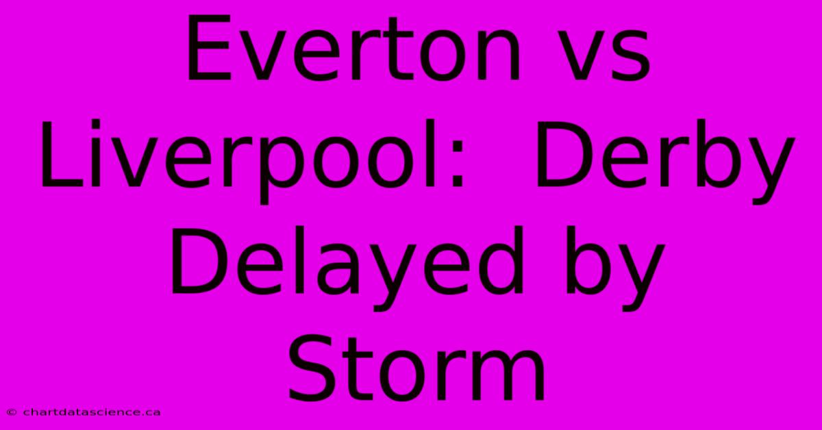 Everton Vs Liverpool:  Derby Delayed By Storm