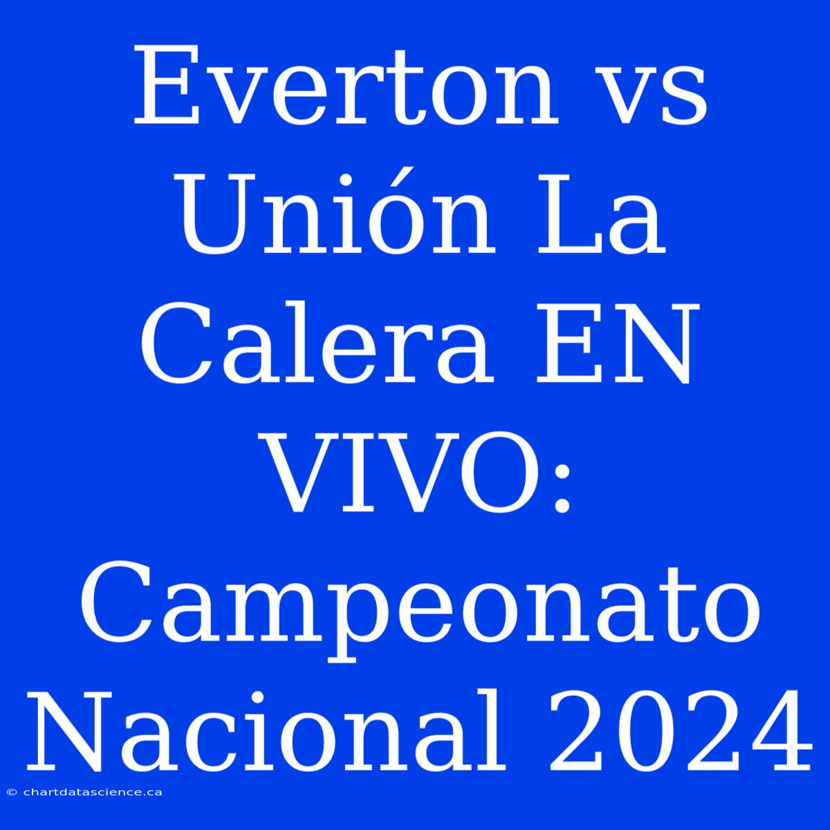 Everton Vs Unión La Calera EN VIVO: Campeonato Nacional 2024