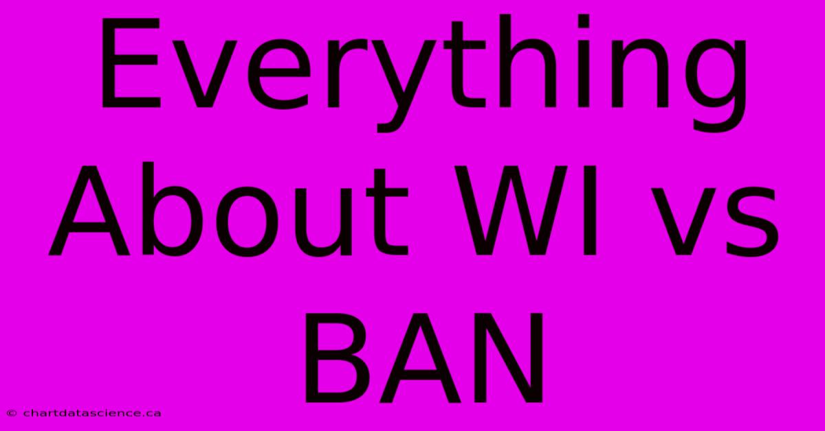 Everything About WI Vs BAN