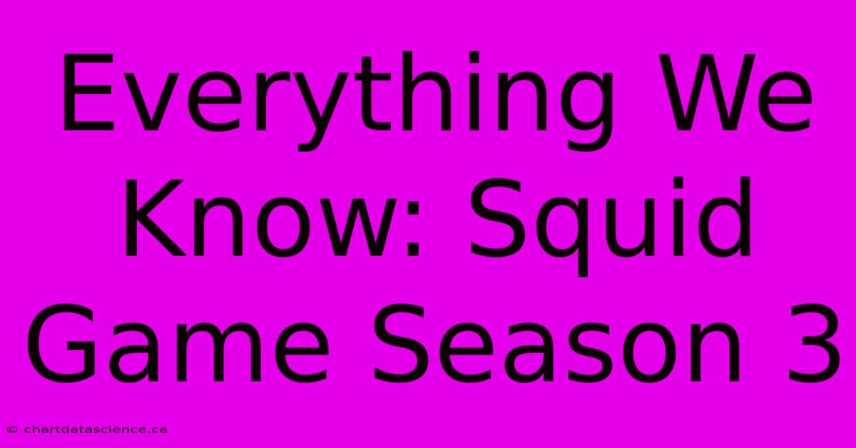 Everything We Know: Squid Game Season 3