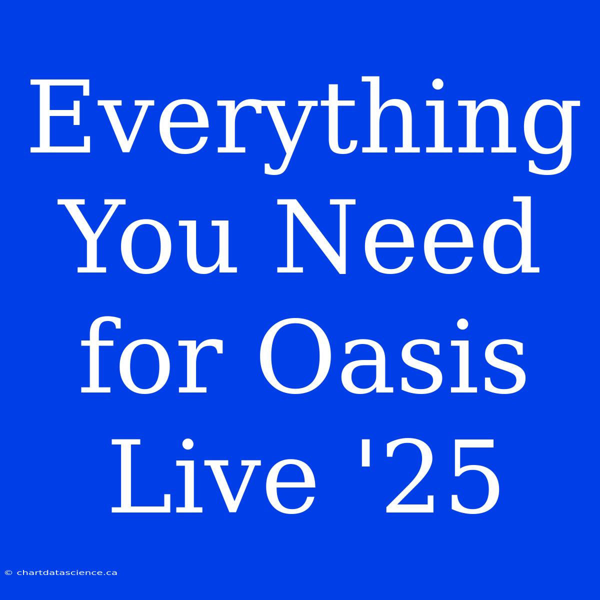 Everything You Need For Oasis Live '25