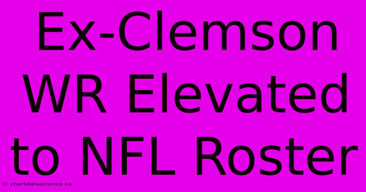 Ex-Clemson WR Elevated To NFL Roster