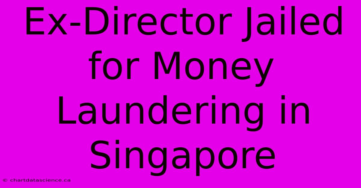 Ex-Director Jailed For Money Laundering In Singapore