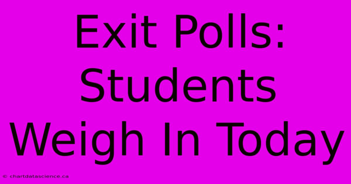 Exit Polls: Students Weigh In Today 