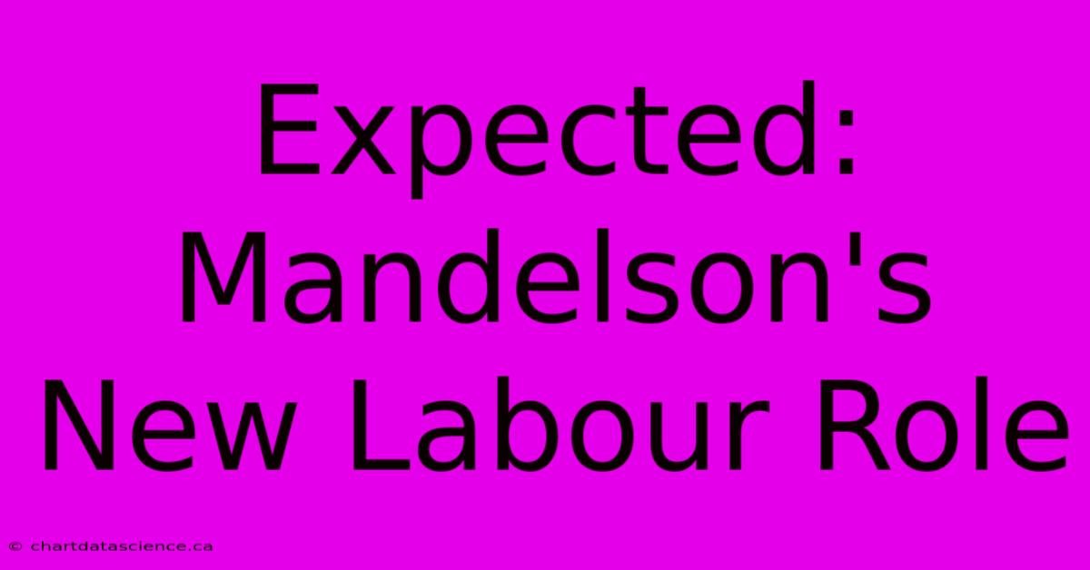 Expected: Mandelson's New Labour Role