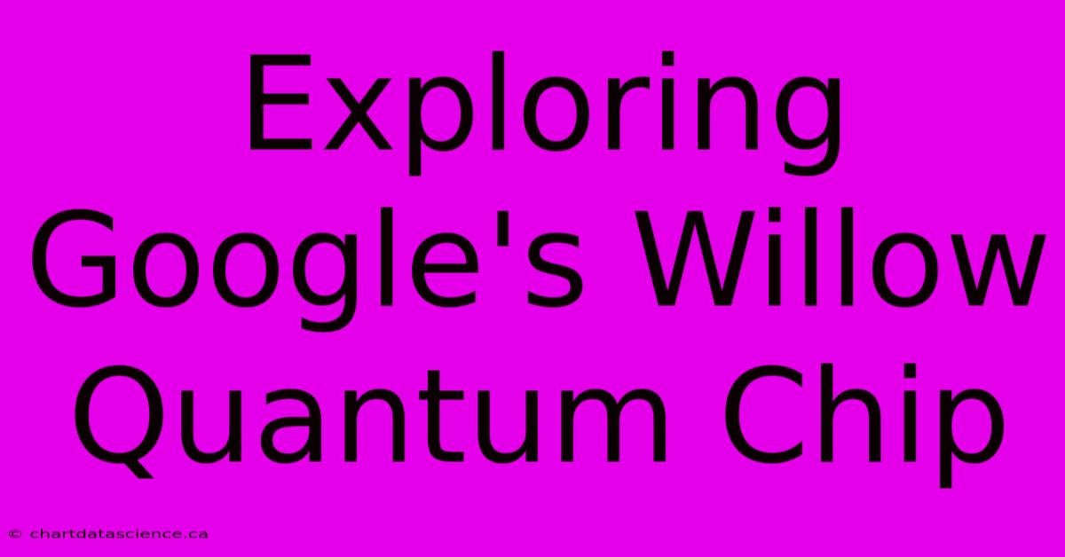 Exploring Google's Willow Quantum Chip