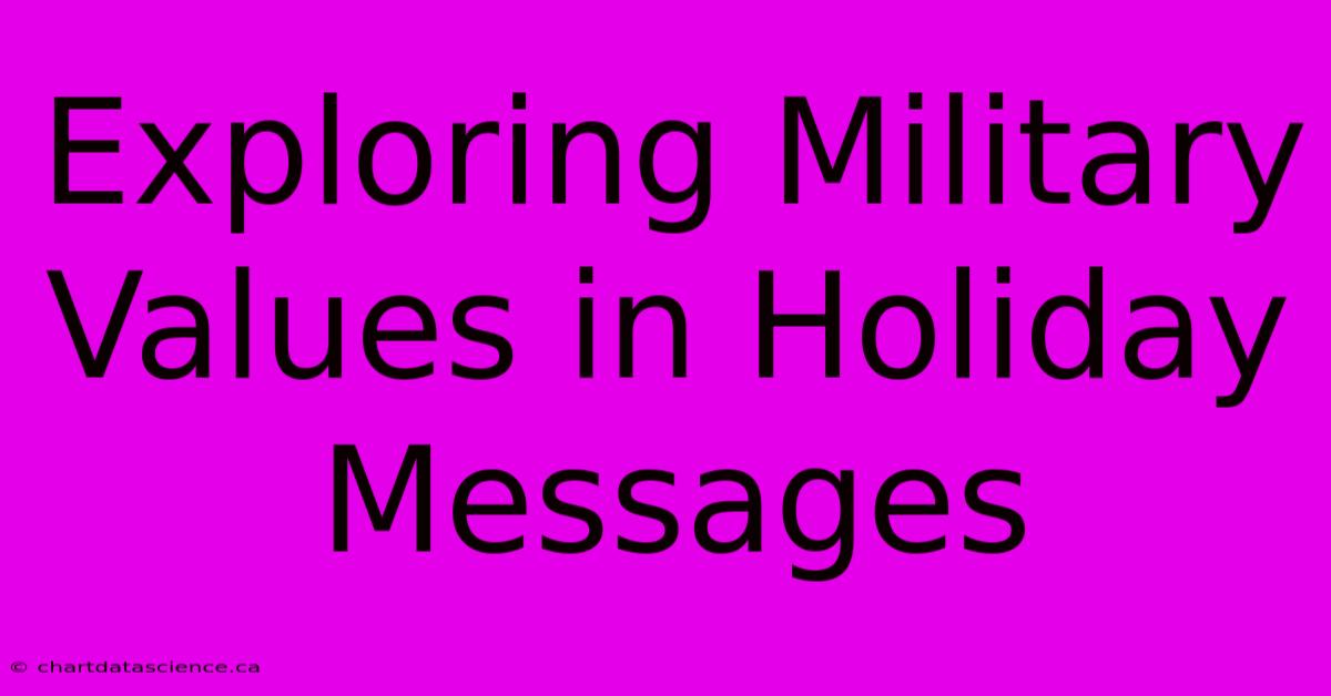 Exploring Military Values In Holiday Messages