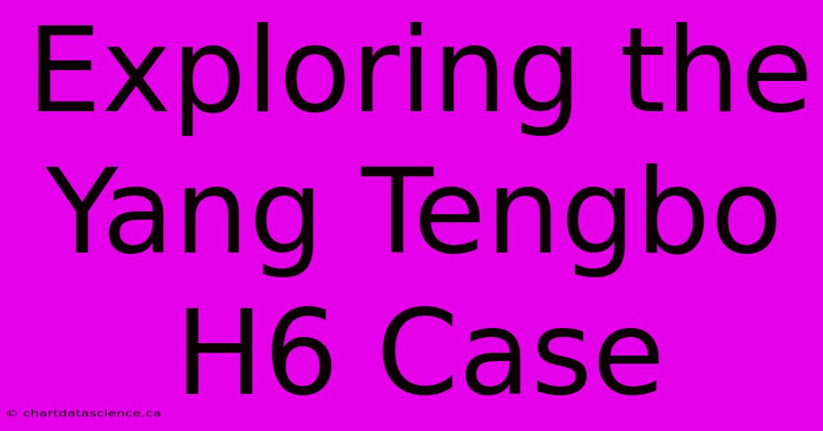 Exploring The Yang Tengbo H6 Case